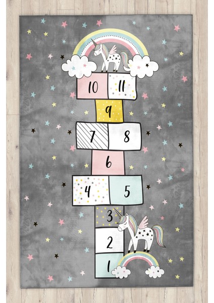 Sevimli Pony Seksekli Bambu Çocuk Halısı fiyatları