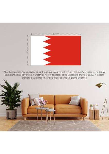 Bahreyn Ülke Bayrağı 45X27CM Duvar Tablosu Çerçevesiz Pvc Tablo fiyatları
