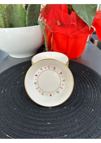 Ekru 6'lı Seramik Çerezlik Kase Seti, 12 Cm, Şık ve Kullanışlı