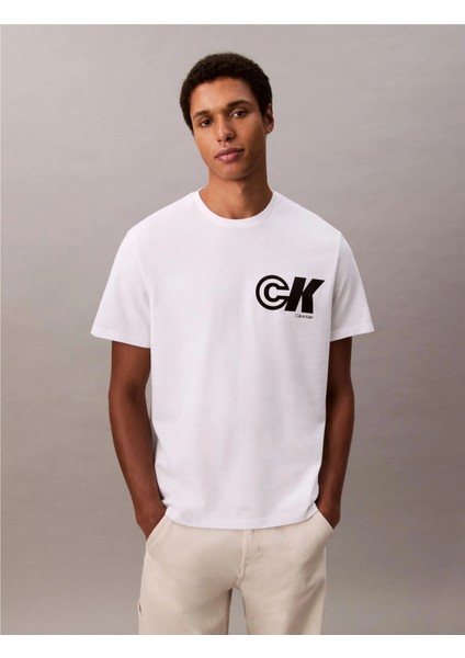 Ck LV04RC835G Ss 20S Ck Sport Logo Graphıc Tee Erkek Tshirt fiyatları