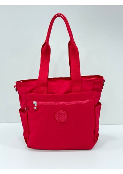 Kadın Büyük Boy Bölmeli Suya Dayanıklı Paraşüt Kumaş Çapraz ve Omuz Askılı Çanta