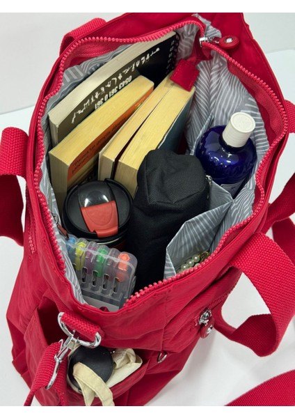 Kadın Büyük Boy Bölmeli Suya Dayanıklı Paraşüt Kumaş Çapraz ve Omuz Askılı Çanta indirimleri