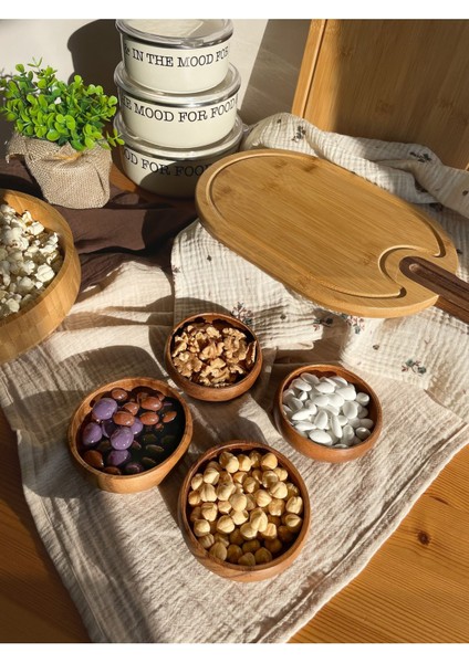 Kahverengi Akasya Çerez Kasesi Seti, Şık ve Kullanışlı Tasarım fırsatları