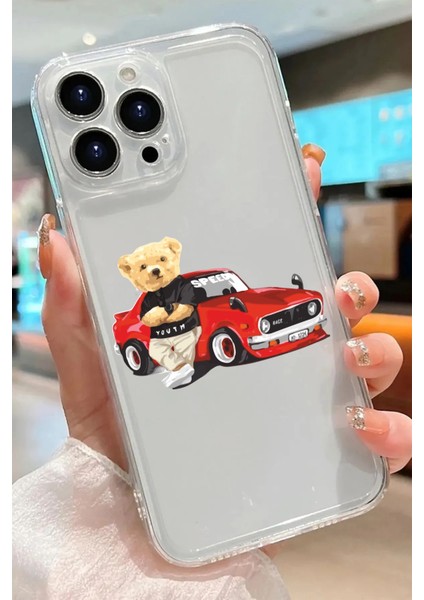 Iphone 15 Pro Max Uyumlu Desenli Lüx Şeffaf Silikon Kılıf MNL18 indirimleri