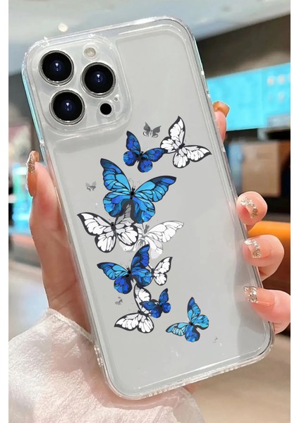 Iphone 15 Pro Max Uyumlu Desenli Lüx Şeffaf Silikon Kılıf Mnl7 modelleri