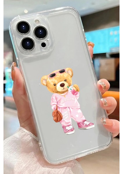 Iphone 15 Pro Max Uyumlu Desenli Lüx Şeffaf Silikon Kılıf MNL21 modelleri