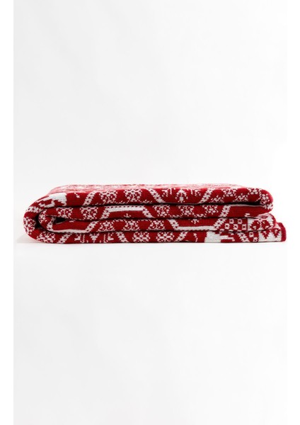 Yılbaşı Desenli Kırmızı Battaniye 130X170, Sıcak ve Rahat Uyku Için Ideal modelleri