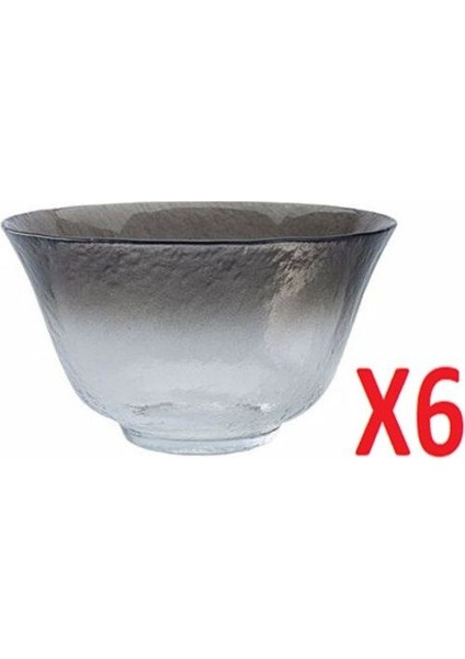 Füme Renkli Kase Seti 13 cm 6'lı, Şık ve Dayanıklı Ev Gereçleri