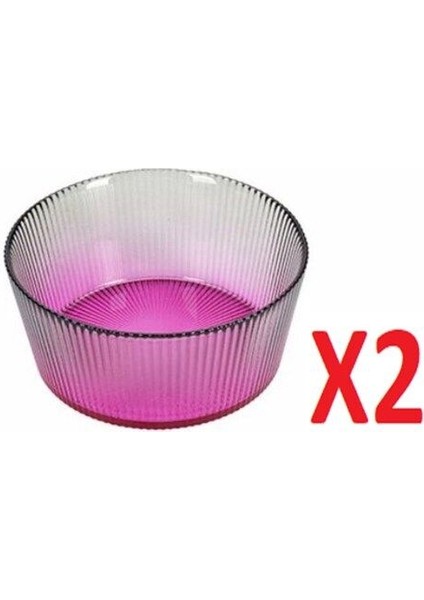 Pembe ve Yeşil 13 cm Renkli Kase Çiftli Set, Şık ve Zarif Sunumlar Için