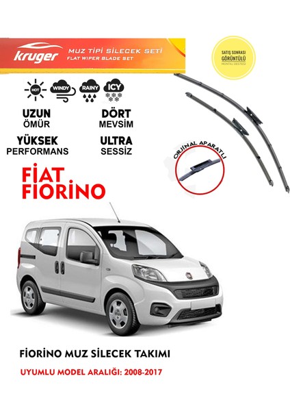 Fiat Fiorino Ön Cam Muz Silecek Takımı 1.3 1.4 Motor Araca Özel Aparat 2007 Sonrası