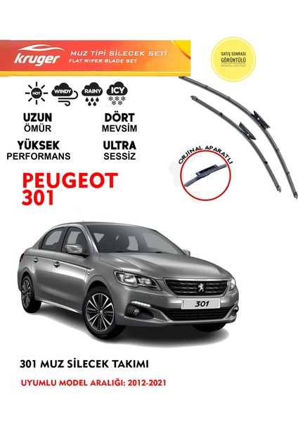 Peugeot 301 Muz Muz Silecek 1.2 1.5 1.6 Motor 2012-2021 Arası Araca Özel Aparat