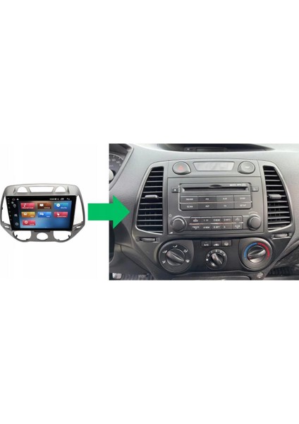 Hyundai I20 Manuel Klima 2k Çözünürlükte Ekran Android 15 Multimedya Sistemi 8+256 Myway (2008-2012)