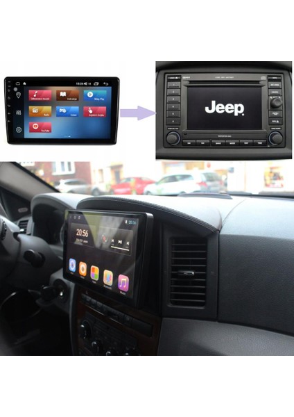 Jeep Grand Cherokee 2k Çözünürlükte Ekran Android 15 Multimedya Sistemi 8+256 Myway (2007-2010)