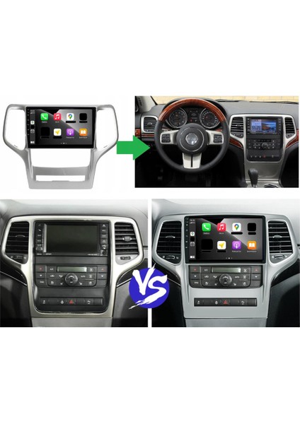 Jeep Grand Cherokee 2k Çözünürlükte Ekran Android 15 Multimedya Sistemi 8+256 Myway (2011-2012)
