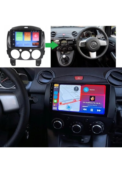 Mazda 2 2k Görüntü Kalitesi Android 15 Multimedya Sistemi 8+256 Myway (2008-2012)