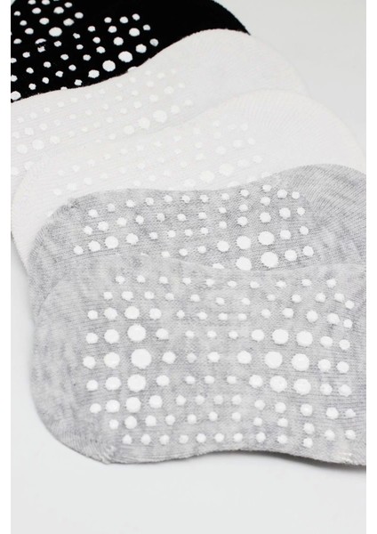 6'lı Sneakers Kaymaz Penye Çorap BS20102 Gri Beyaz Siyah fırsatları