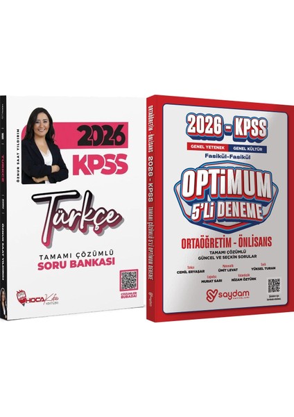 2026 Kpss Türkçe Soru Bankası Öznur Saat Yıldırım - Optimum 5 Deneme