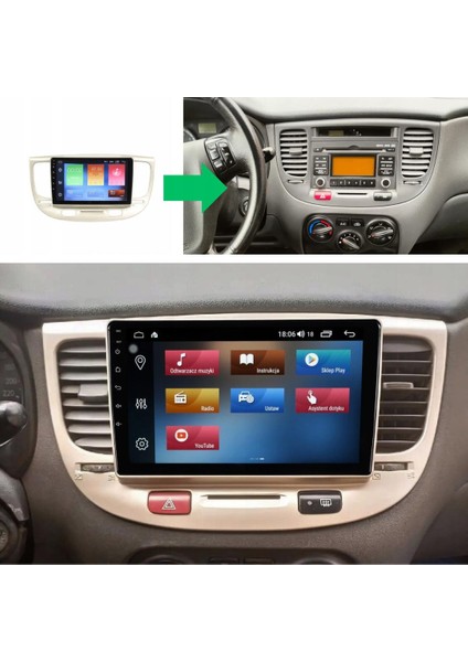 Kia Rio 2k Görüntü Kalitesi Android 15 Multimedya Sistemi 8+256 Myway (2005-2011)