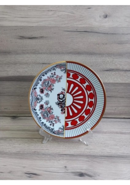 6 Kişilik Porselen Pasta Tabağı Seti Apl Serisi