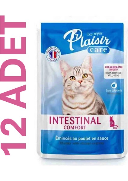 Care Intestinal Comfort Sos Içinde Tavuklu Yetişkin Kedi Konservesi 12*85 gr (12 Adet)