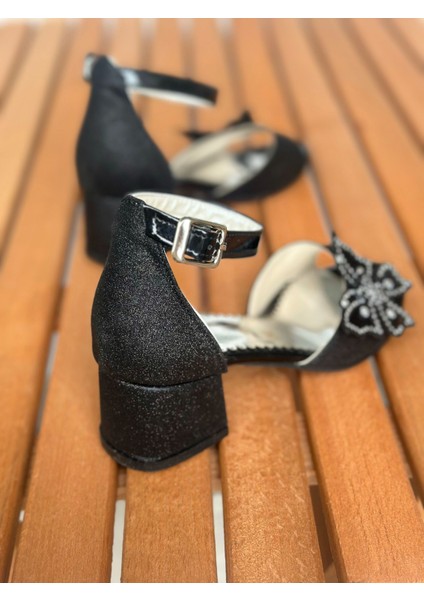 Kız Çocuk Topuklu Ayakkabı, Kelebek Detaylı Topuklu Ayakkabı modelleri