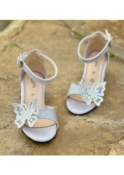 Kız Çocuk Topuklu Ayakkabı, Kelebek Detaylı Topuklu Ayakkabı fiyatları