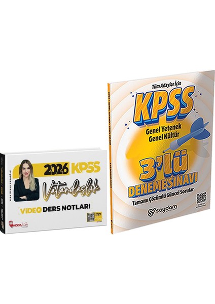 2026 Kpss Vatandaşlık Video Ders Notları Esra Özkan Karaoğlu - 3 Deneme