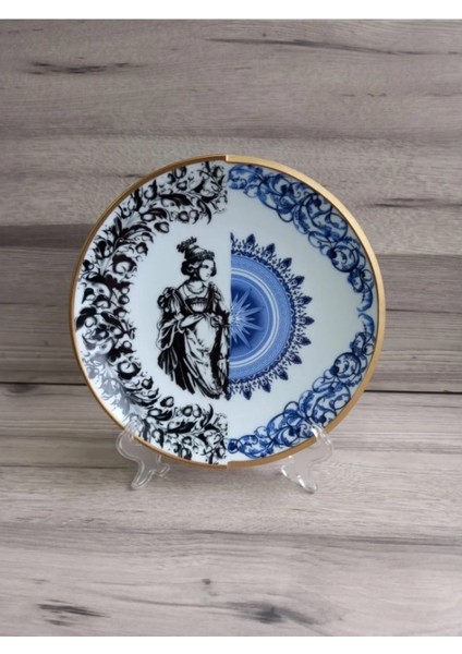 6 Kişilik Porselen Pasta Tabağı Seti Art Serisi