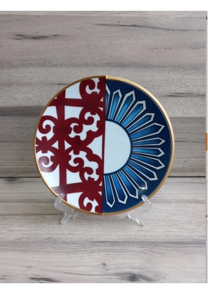 6 Kişilik Porselen Pasta Tabağı Seti Olv Serisi