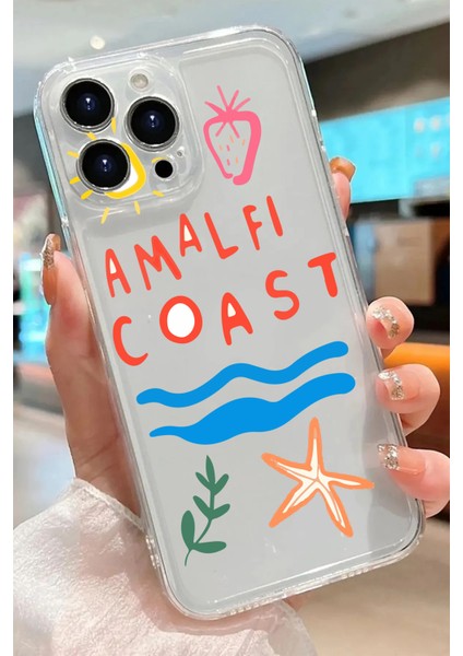 Iphone 14 Pro Max Uyumlu Desenli Lüx Şeffaf Silikon Kılıf MNL13 indirimleri