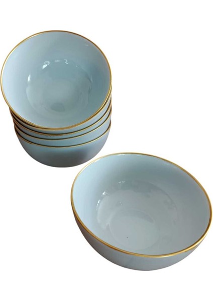 Gri Yaldızlı Çok Amaçlı Kase, 12 Cm, 6'lı Set, Şık ve Kullanışlı Ev Dekoru.
