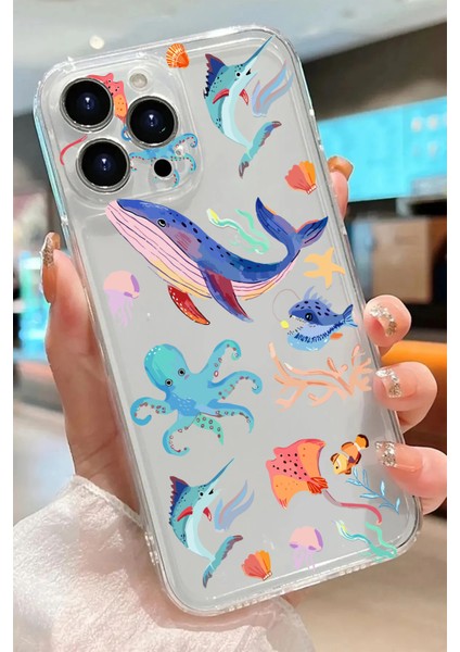 Iphone 14 Pro Max Uyumlu Desenli Lüx Şeffaf Silikon Kılıf Mnl6 indirimleri