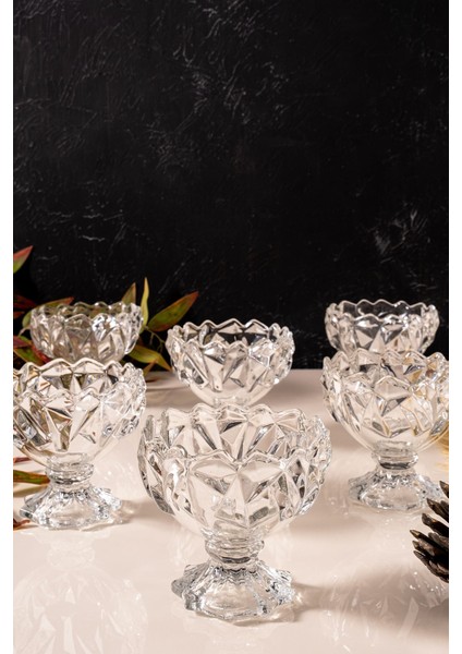 6'lı Cam Çerezlik Seti, Pratik ve Şık 250 cc Porsiyonlar