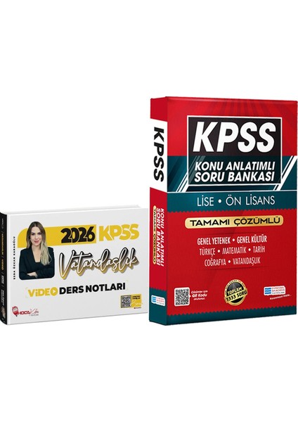 2026 Kpss Vatandaşlık Video Ders Notları Esra Özkan Karaoğlu - Lise Önlisans Konu Ant. Soru