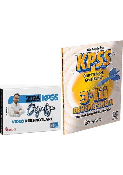 2026 Kpss Coğrafya Video Ders Notları Akın Arslan - 3 Deneme