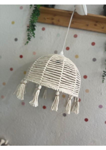 Şık Ekru Makrome Avize, Mutfak, Balkon, Salon ve Teras Dekorasyonu Için Harika Seçim fiyatları