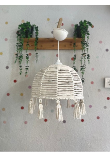 Şık Ekru Makrome Avize, Mutfak, Balkon, Salon ve Teras Dekorasyonu Için Harika Seçim modelleri