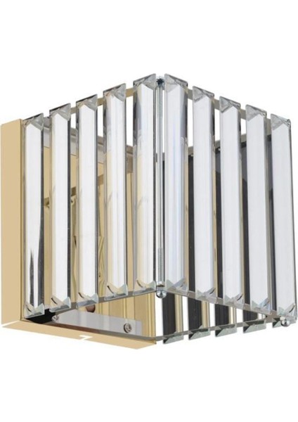 Şık Renkli Ledli Kare Altın Aplik, Modern ve Zarif Dekorasyon Parçası fiyatları