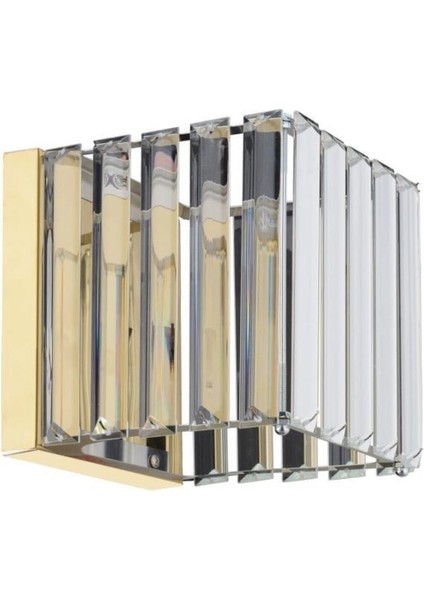 Şık Renkli Ledli Kare Altın Aplik, Modern ve Zarif Dekorasyon Parçası modelleri