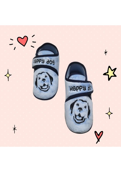 Tam Ortopedik Cırtlı Mutlu Köpek Kaymaz Taban Kreş Anaokulu Ev Panduf