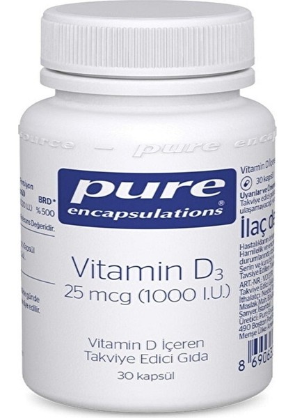 Vitamin D3 1000 Iu 30 Kapsül