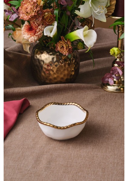 14 cm Altın Renkli Şık Kase, Zarif ve Kullanışlı Ev Dekoru Ürünü