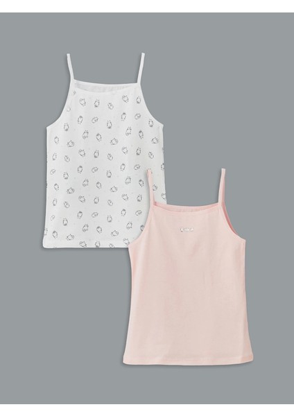 Lcw Kids Pembe Kare Yaka Kız Çocuk Atlet 2'li