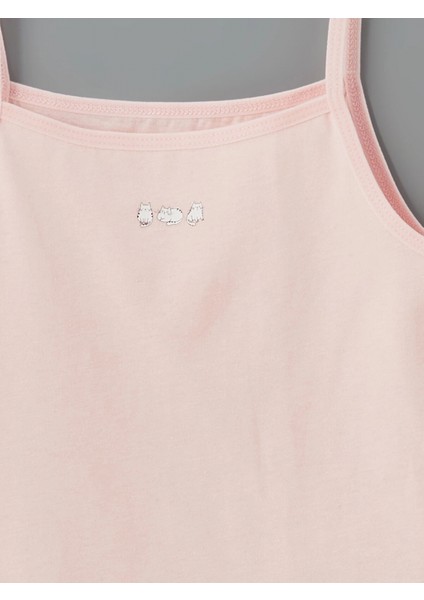 Lcw Kids Pembe Kare Yaka Kız Çocuk Atlet 2'li modelleri