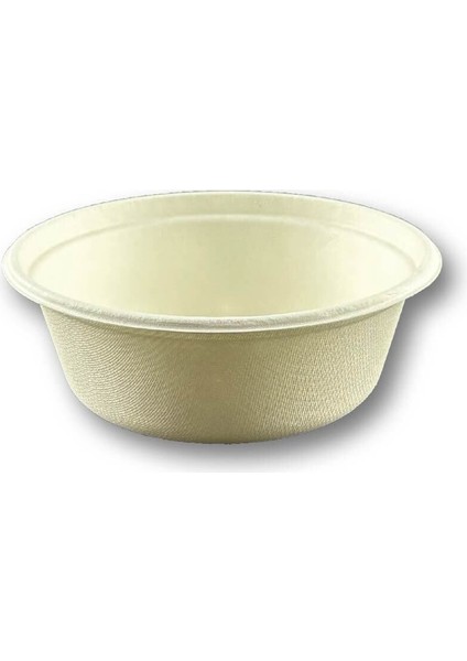 350ML Ekolojik Kağıt Kase Tabak 50 Adet, Beyaz, Doğa Dostu, Kullanışlı ve Dayanıklı