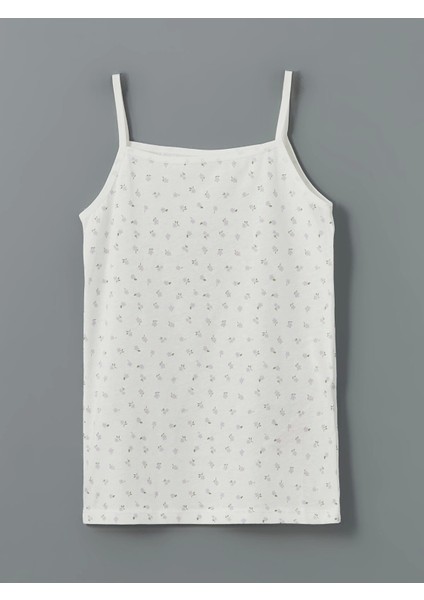 Lcw Kids Ekru Kare Yaka Çiçekli Kız Çocuk Atlet 2'li fiyatları