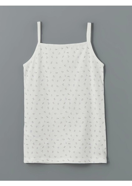 Lcw Kids Ekru Kare Yaka Çiçekli Kız Çocuk Atlet 2'li fırsatları