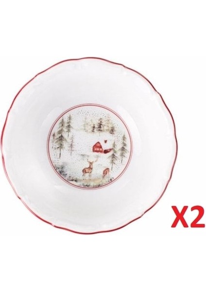 Beyaz 16CM 2'li Seramik Kase Seti, Şık ve Pratik Kullanım Için Ideal