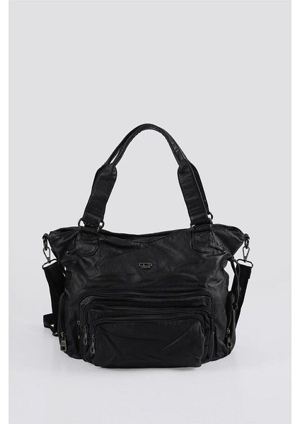 Katti Siyah Cilt Omuz Çantası