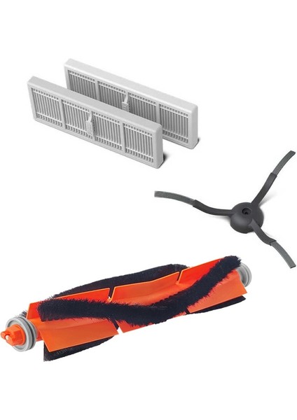 Philips Homerun 7000 Uyumlu Robot Süpürge Yedek Set – 2 Filtre + Ana Fırça + Yan Fırça – XU7000